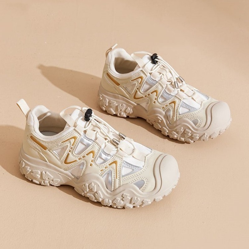 Women'S Shoes Com - รองเท้าผ้าใบเดินป่าสำหรับผู้หญิง ระบายอากาศได้ดี พื้นหนา กันลื่น ผูกเชือกเร็ว รองเท้าลำลองสำหรับเดินป่าและเล่นกีฬา