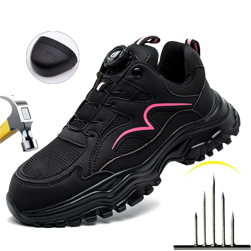 Women'S Shoes Hike - รองเท้าทำงานสำหรับผู้หญิง รองเท้าหัวเหล็ก น้ำหนักเบา ทนทาน รองเท้านิรภัย สวมใส่ง่าย