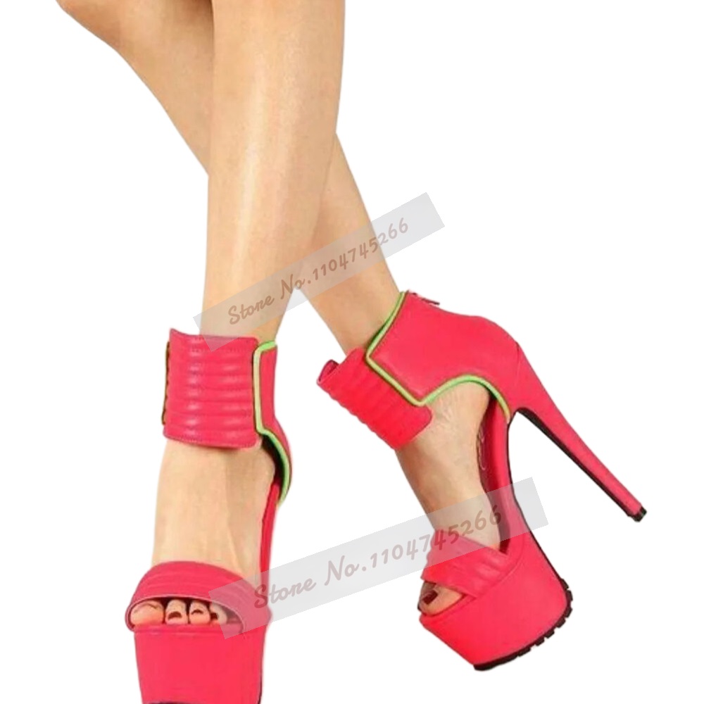 Rose Red Matte หนังลายรองเท้าส - Wide Fit Heels บทวิจารณ์และราคา