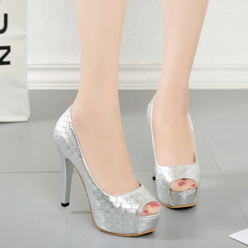 รองเท้าแฟชั่นผู้หญิงอเนกประสงค - Peep Toe Heels บทวิจารณ์และราคา