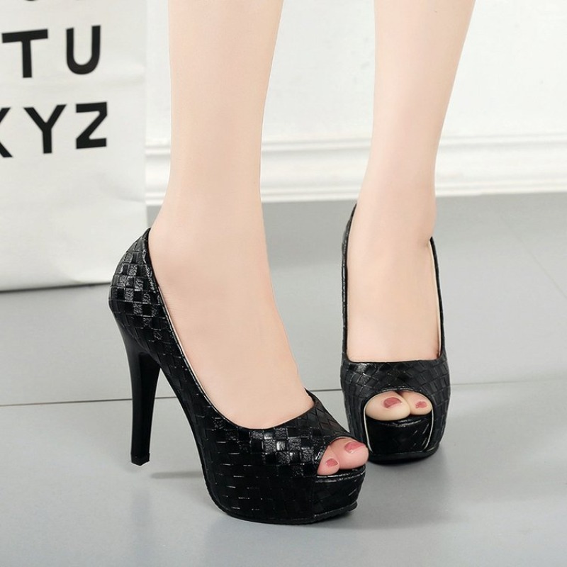 รองเท้าแฟชั่นผู้หญิงอเนกประสงค - Peep Toe Heels บทวิจารณ์และราคา