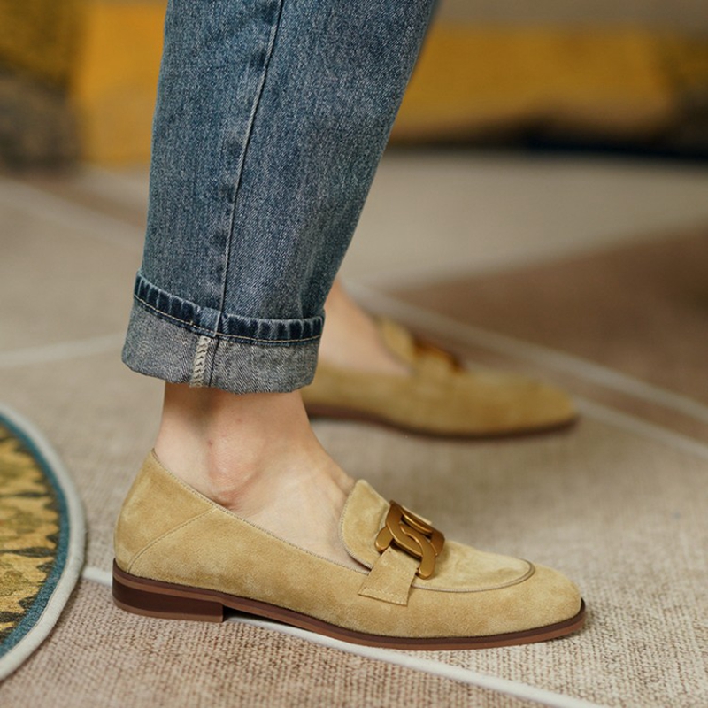 หนังนิ่มหนังผู้หญิง Loafers ฤด - Women'S Shoes Non Slip บทวิจารณ์และราคา
