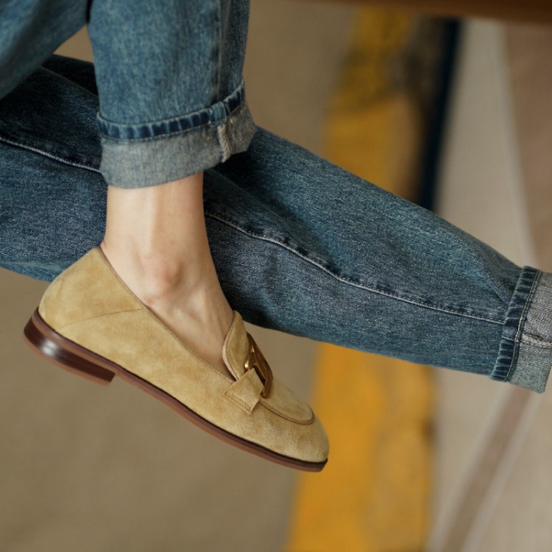 หนังนิ่มหนังผู้หญิง Loafers ฤด - Women'S Shoes Non Slip บทวิจารณ์และราคา