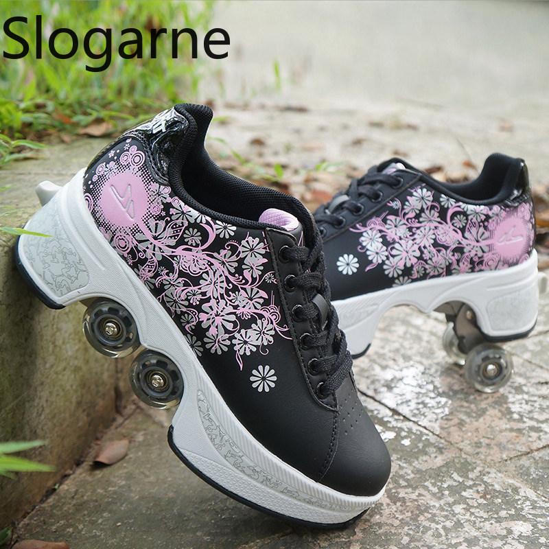 รองเท้าสเก็ตแบบมีล้อ 4 ล้อ สำห - Women Shoes Casual บทวิจารณ์และราคา