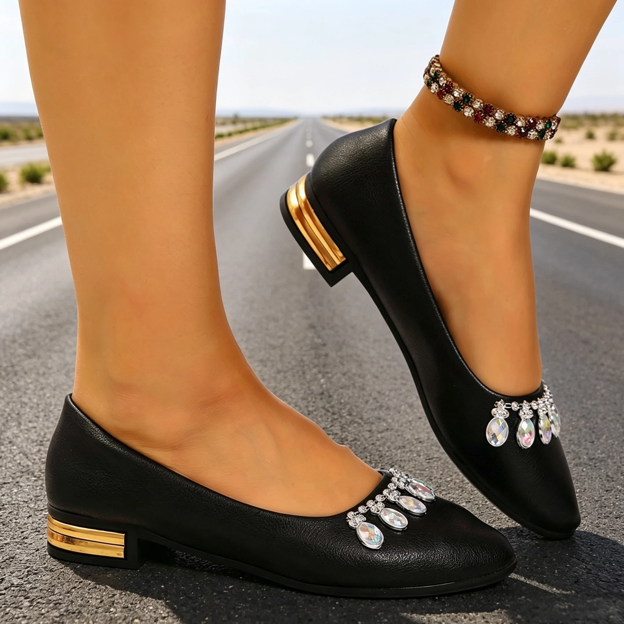 รองเท้าส้นแบนสำหรับผู้หญิง หัว - Women'S Shoes Non Slip บทวิจารณ์และราคา