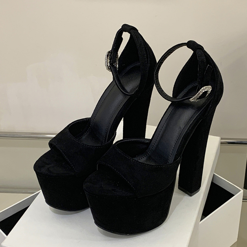 รองเท้าส้นสูงแบบหนา รุ่น Liyke - Peep Toe Heels บทวิจารณ์และราคา