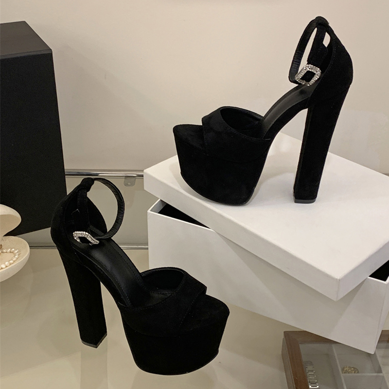 รองเท้าส้นสูงแบบหนา รุ่น Liyke - Peep Toe Heels บทวิจารณ์และราคา