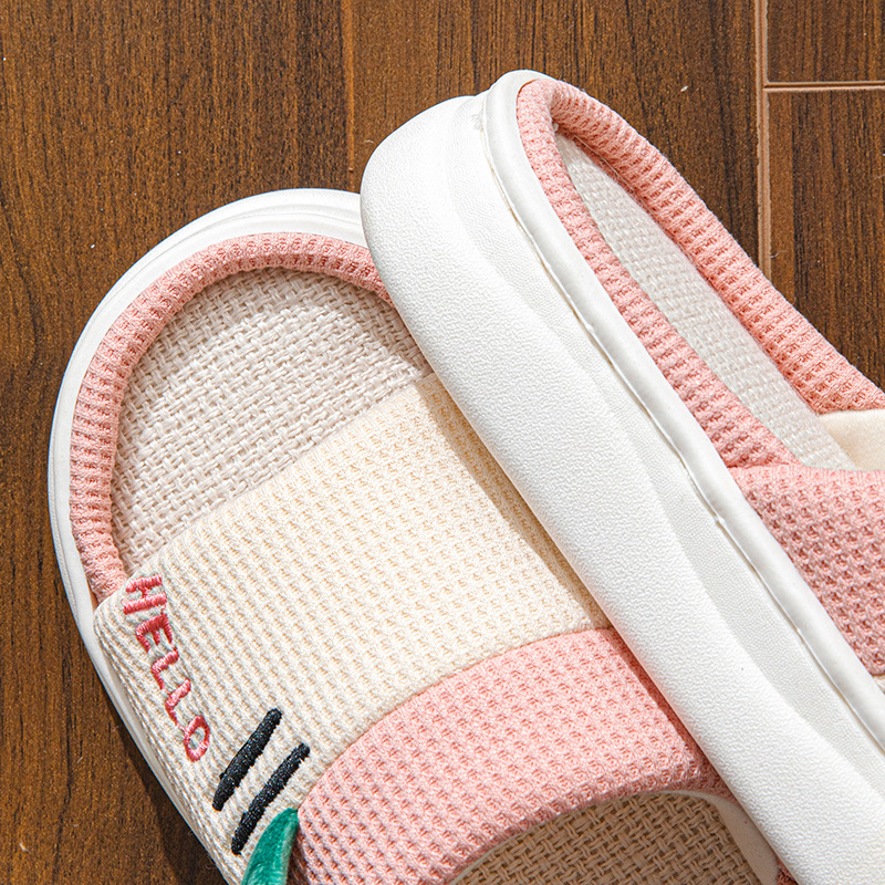 รองเท้าแตะผ้าลินินสไตล์ใหม่สำห - Women'S Shoes Non Slip บทวิจารณ์และราคา