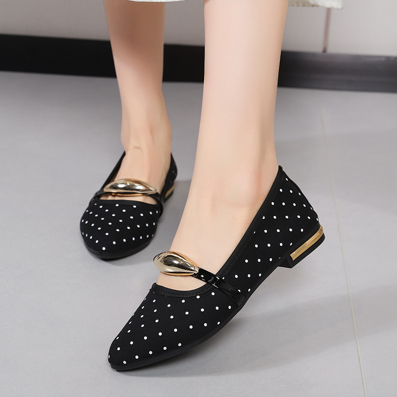 รองเท้าส้นเตี้ยทรงแหลม ดีไซน์ห - Women Shoes Casual บทวิจารณ์และราคา