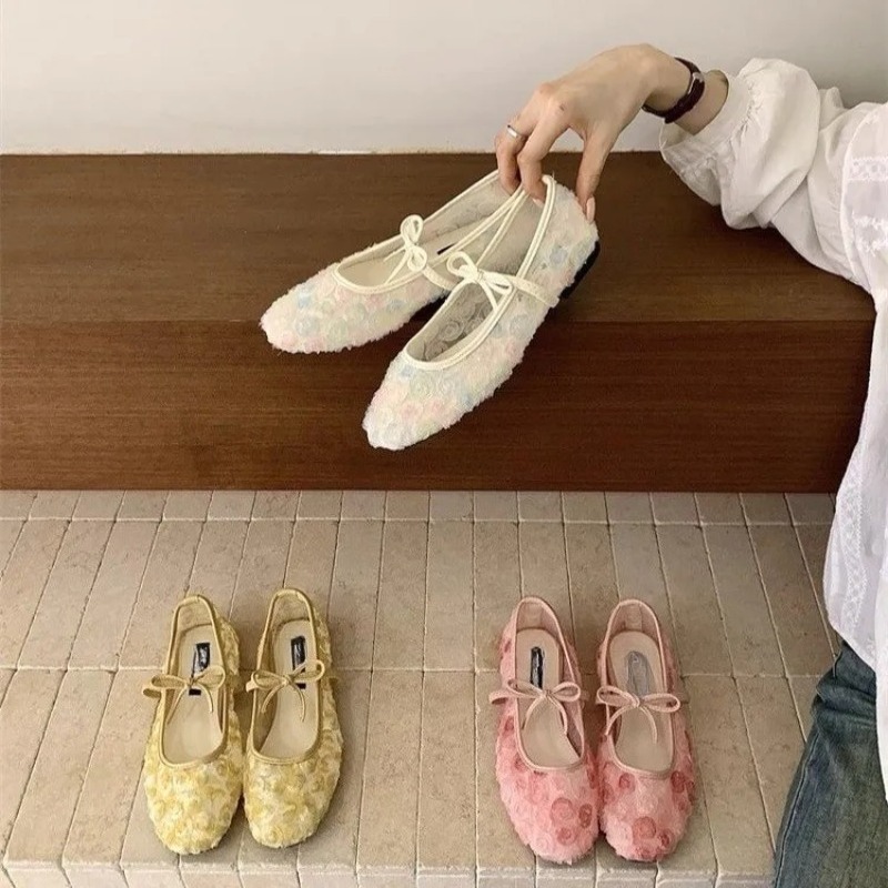 รองเท้าแมรี่เจนตาข่ายลายกุหลาบ - Women'S Shoes Non Slip บทวิจารณ์และราคา