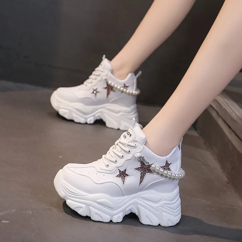 รองเท้าผ้าใบแฟชั่นผู้หญิงทรงสู - Women'S Shoes Com บทวิจารณ์และราคา