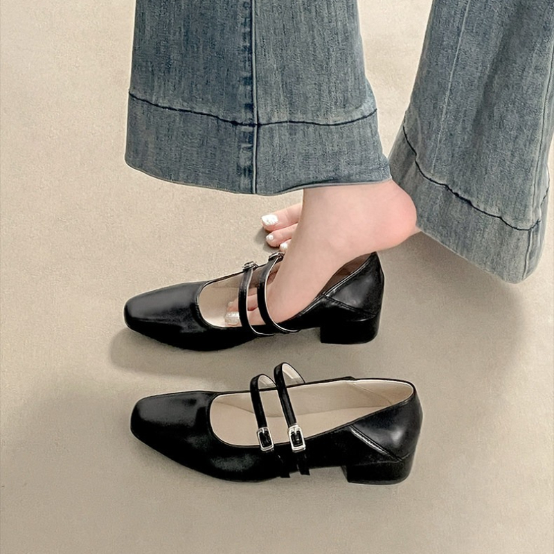 รองเท้าส้นเตี้ยทรงเหลี่ยมสำหรั - Women Shoes Casual บทวิจารณ์และราคา