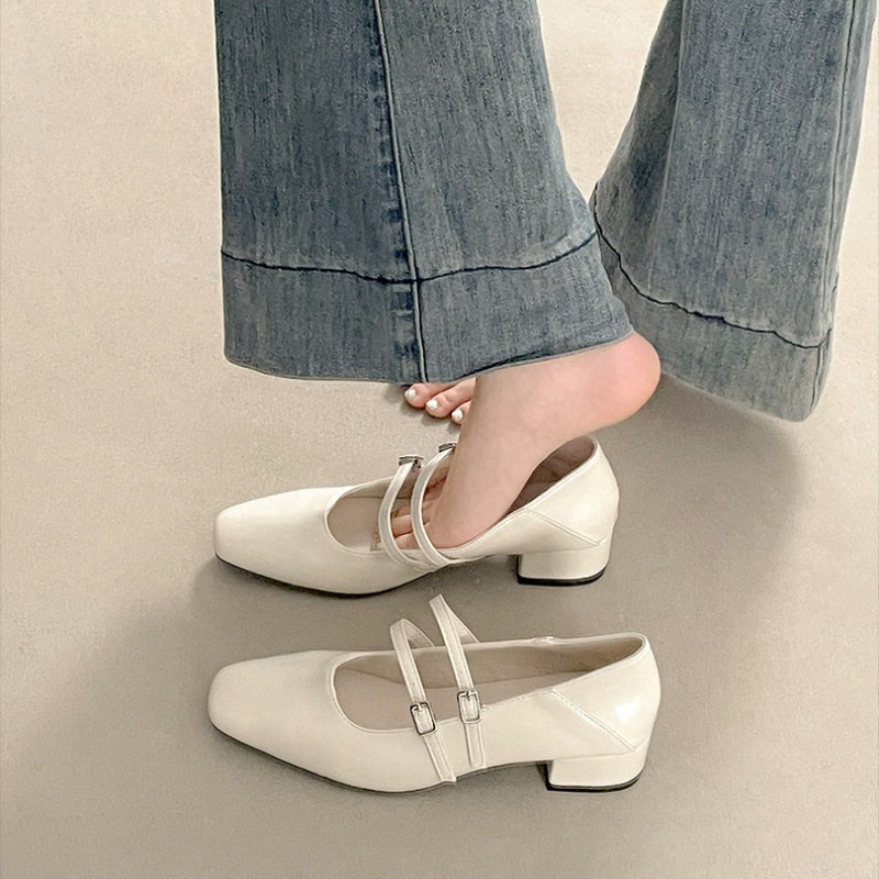 รองเท้าส้นเตี้ยทรงเหลี่ยมสำหรั - Women Shoes Casual บทวิจารณ์และราคา