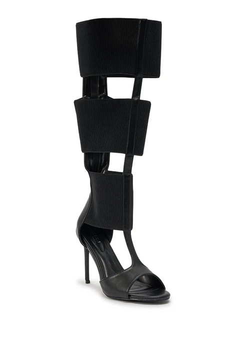 รองเท้าบูทหนังลายสก็อตสีดำทรงส - Wide Fit Heels บทวิจารณ์และราคา