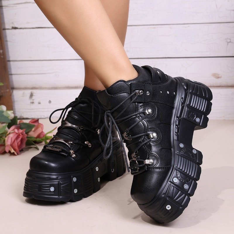 รองเท้าผู้หญิงสไตล์พังก์แบบผูก - Women'S Shoes Com บทวิจารณ์และราคา