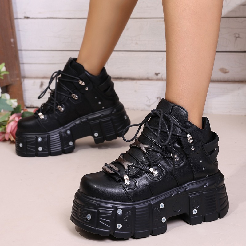 รองเท้าผู้หญิงสไตล์พังก์แบบผูก - Women'S Shoes Com บทวิจารณ์และราคา