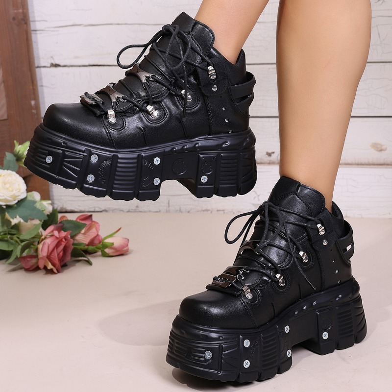 รองเท้าผู้หญิงสไตล์พังก์แบบผูก - Women'S Shoes Com บทวิจารณ์และราคา