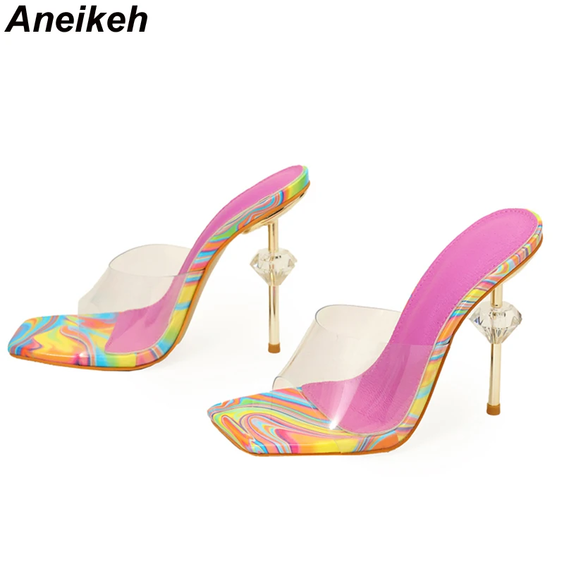 Aneikeh ใหม่เซ็กซี่แปลกโปร่งใส - Peep Toe Heels บทวิจารณ์และราคา