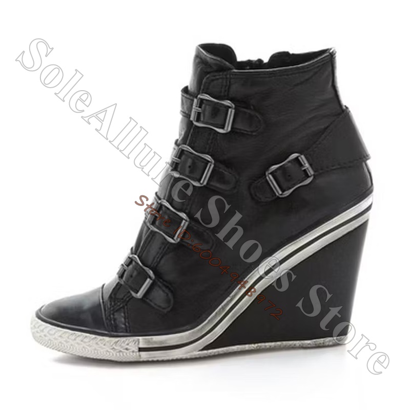 รองเท้าผ้าใบหุ้มข้อสีเทาแบบมีห - Women'S Shoes Com บทวิจารณ์และราคา